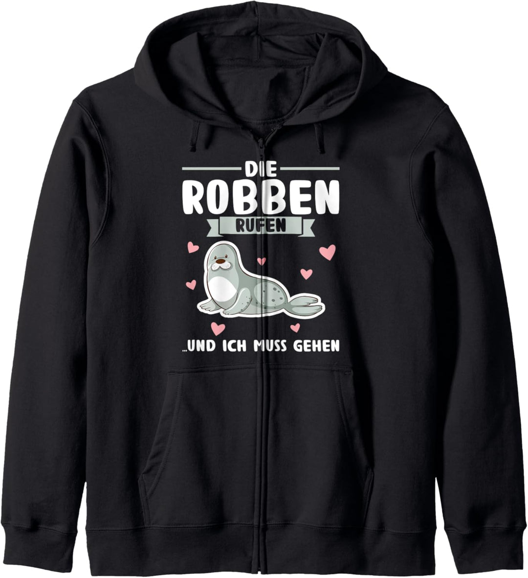 Robbe Seelöwe Seerobben Kapuzenjacke