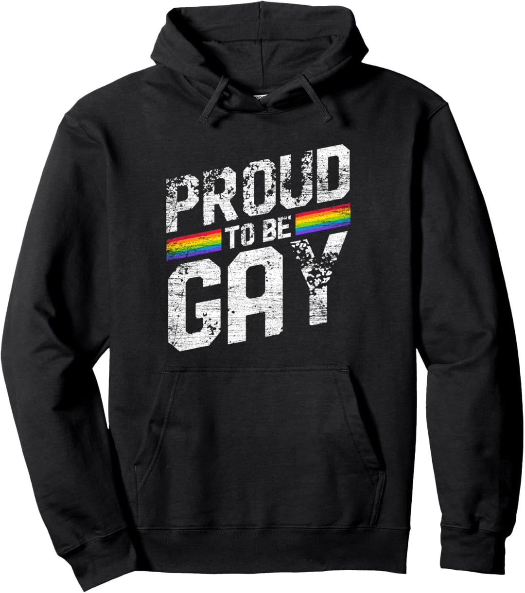 Proud To Be Gay - Regenbogen LGBT Pullover Hoodie