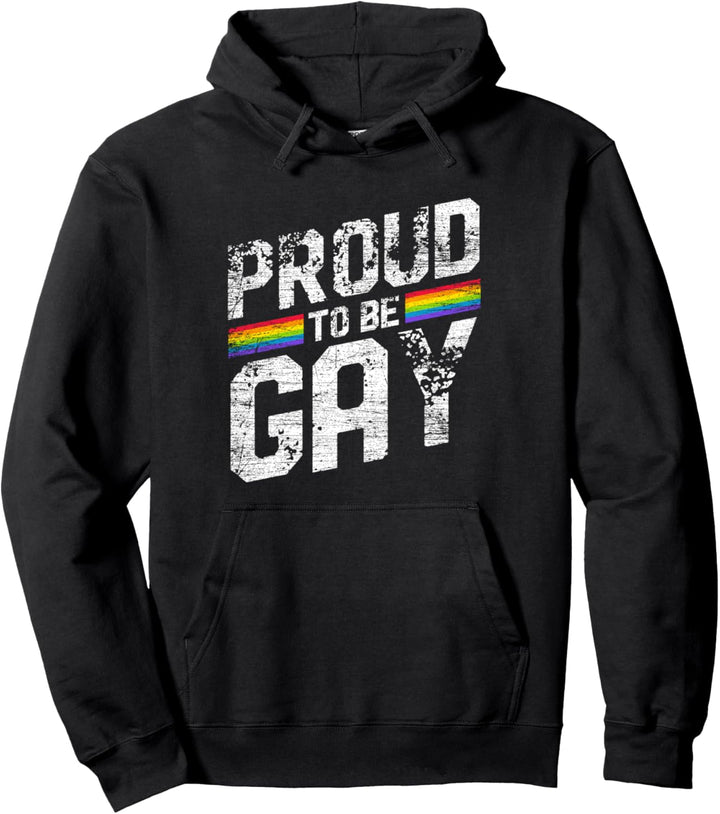 Proud To Be Gay - Regenbogen LGBT Pullover Hoodie