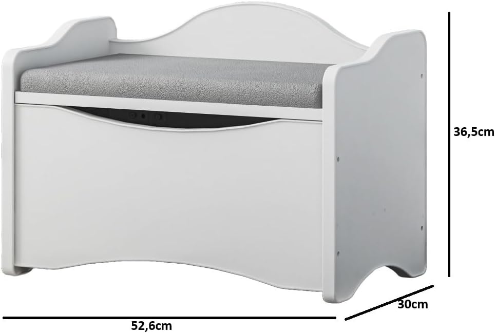 BDW Sitzbank mit Stauraum - Aufbewahrungsbox mit Deckel - für Kinderzimmer, Kindergarderobe - Schuhb