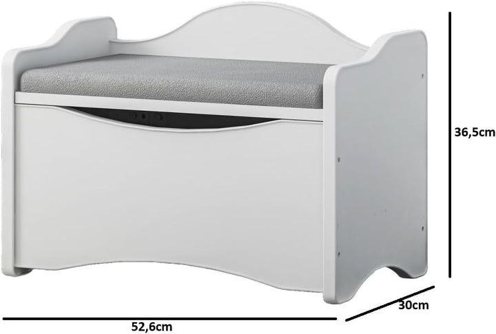 BDW Sitzbank mit Stauraum - Aufbewahrungsbox mit Deckel - für Kinderzimmer, Kindergarderobe - Schuhb