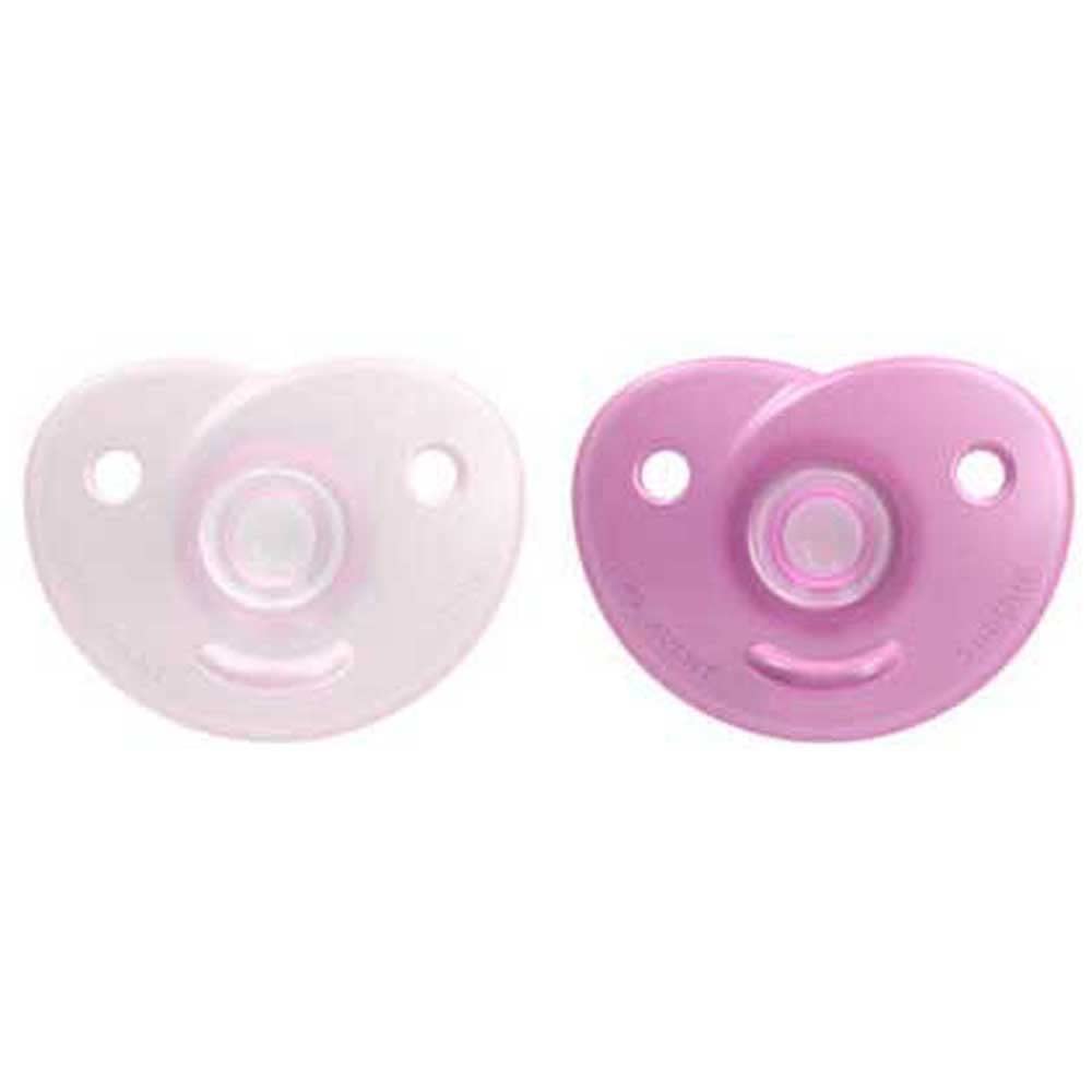 Philips AVENT Soothie – BPA-freier Schnuller für Babys von 0 bis 6 Monaten, rosa/hellrosa (Modell SC