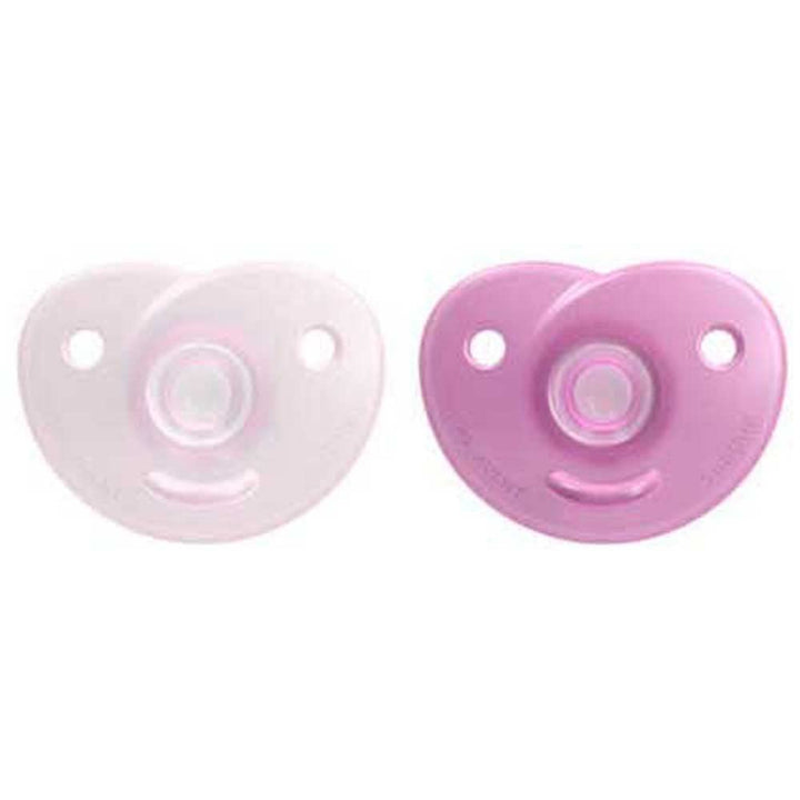 Philips AVENT Soothie – BPA-freier Schnuller für Babys von 0 bis 6 Monaten, rosa/hellrosa (Modell SC