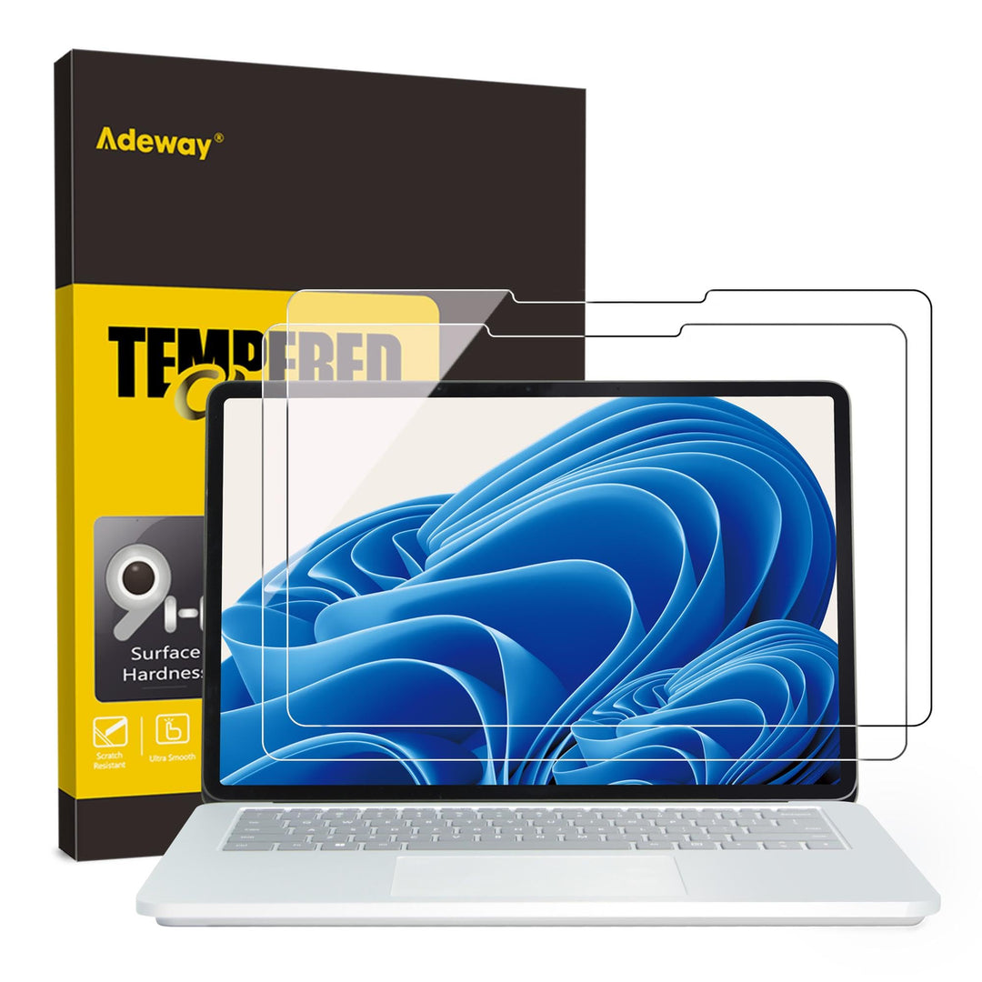 Adeway (2 Stück Surface Laptop Studio 2/1 Displayschutz, Hoch Empfindliches Touch/HD klares Glas/Ein