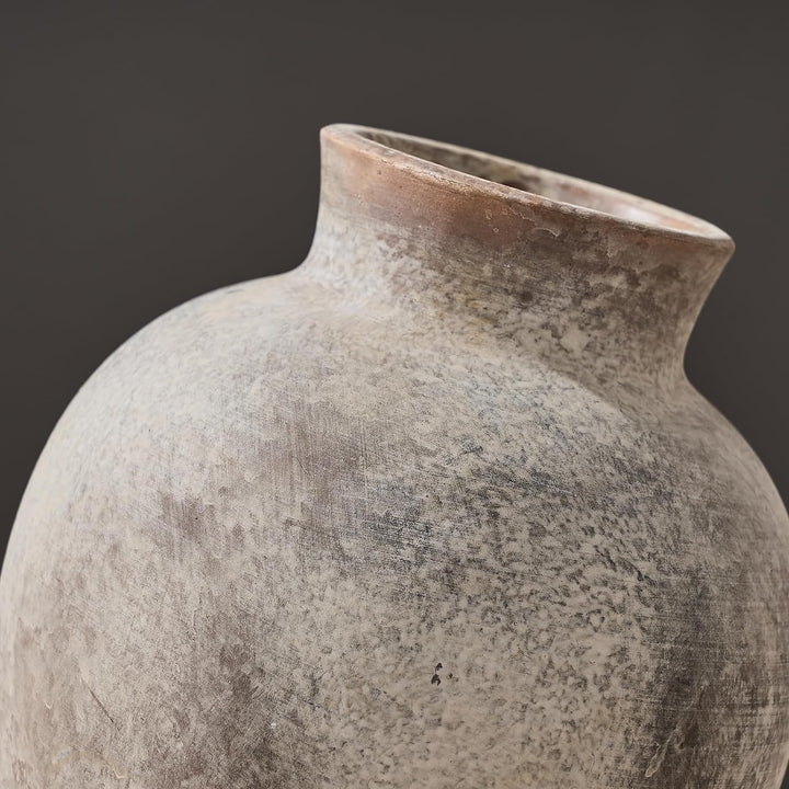 SIDUCAL Dekorative Blumenvase aus Keramik | 15,2 cm Keramik rustikale Bauernhausvase | Boho-Vase für