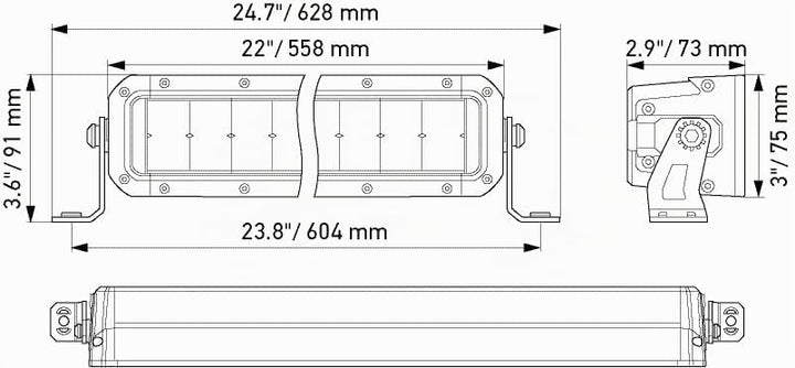HELLA LED Scheinwerfer Black Magic Double Row Lightbar 21.5" - ECE Zulassung - 12/24V - 5500lm doppe
