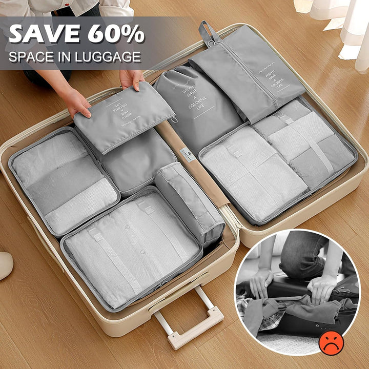 Koffer Organizer Set, 14 Stück Wasserdicht Packing Cubes, Multifunktionale Travel Packwürfel, Koffer