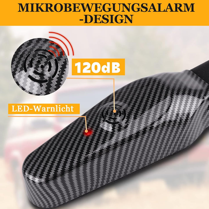 Tevlaphee Riegel Lenkradkralle mit Alarm, 120dB, Lenkradschloss, Lenkradsperre, Lenkradkralle für Au