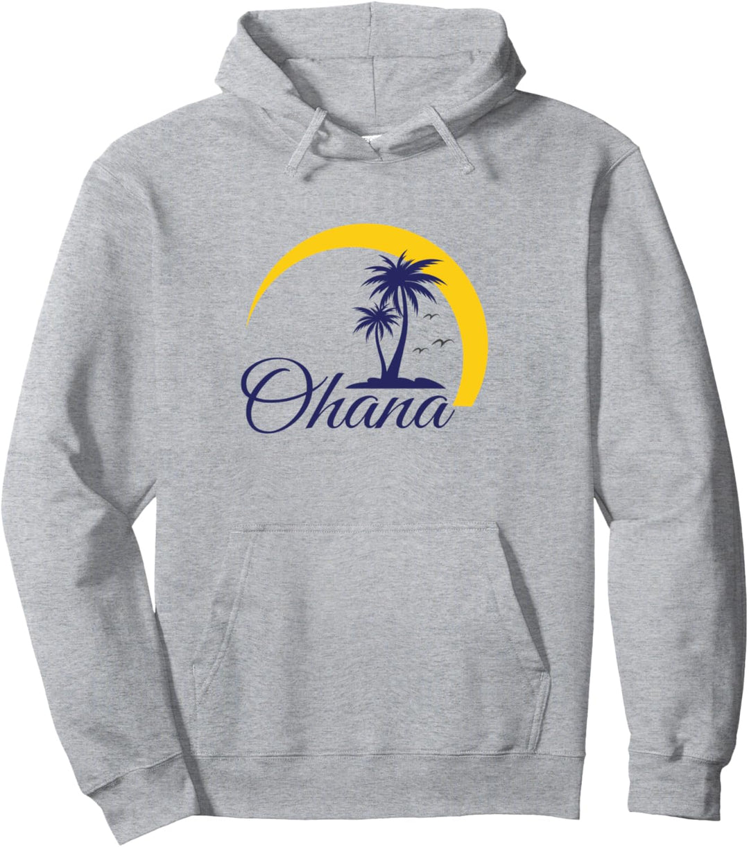 Hawaiihemd Retro Hawaii Tropical Ohana für Damen und Herren Pullover Hoodie