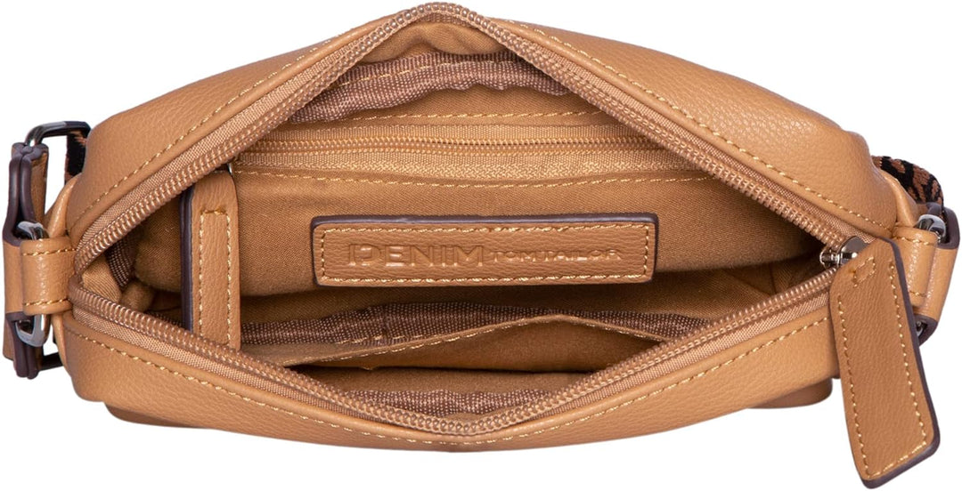 TOM TAILOR Damen Denim Bags Abbie Umhängetasche Handtasche Mittelgross Braun Camel, Camel