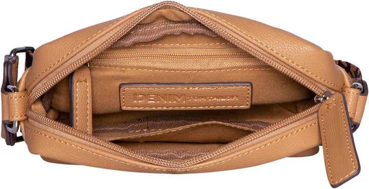 TOM TAILOR Damen Denim Bags Abbie Umhängetasche Handtasche Mittelgross Braun Camel, Camel