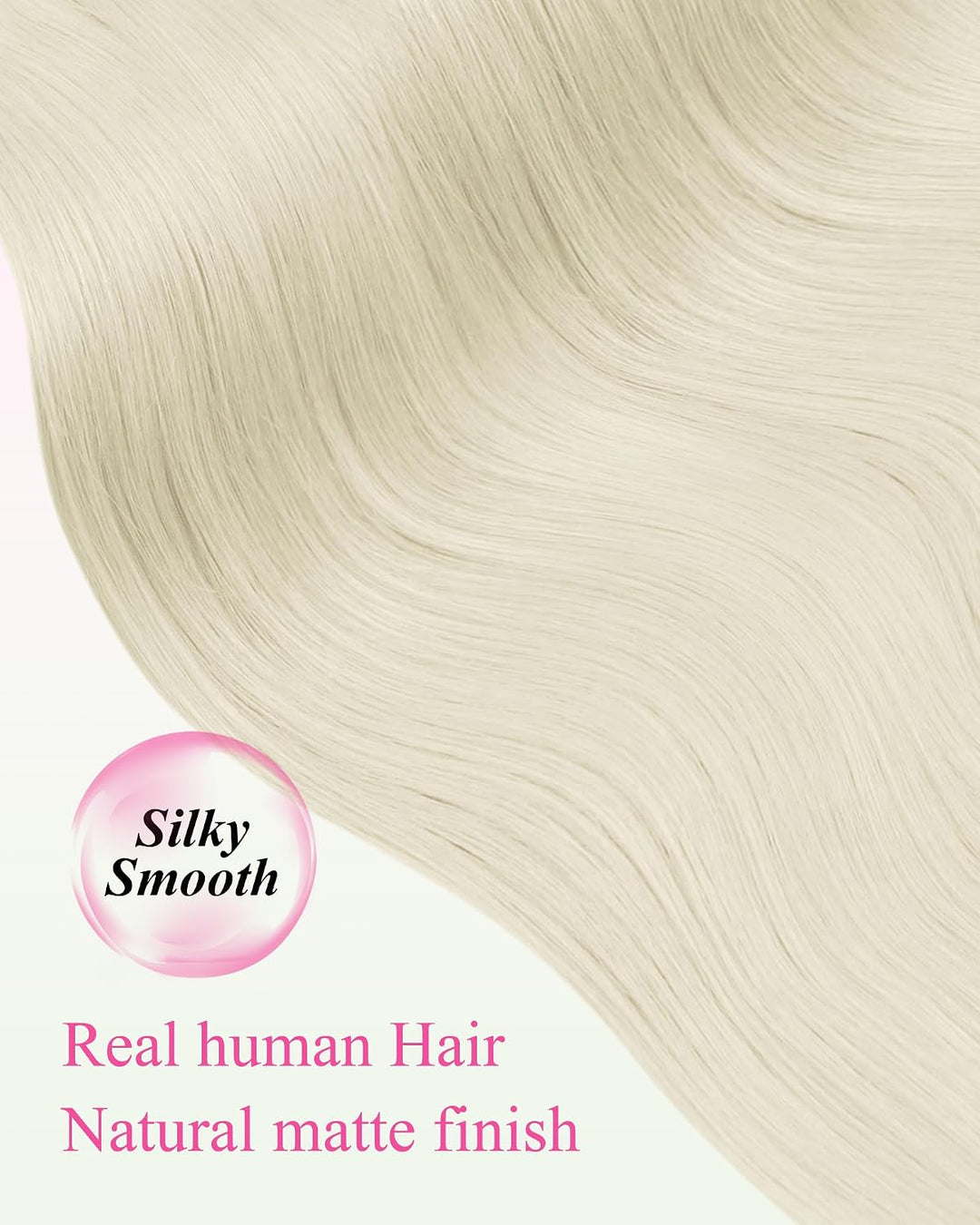 YoungSee Tape in Extensions Platinblond 40 cm Tape Extensions Echthaar Blond Skin Weft Extensions Ec
