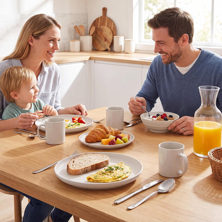 GRÄWE Linea Teller-Set 20-teilig, 10 grosse &amp; 10 kleine Teller, Beige | Leicht und robust, für Campi