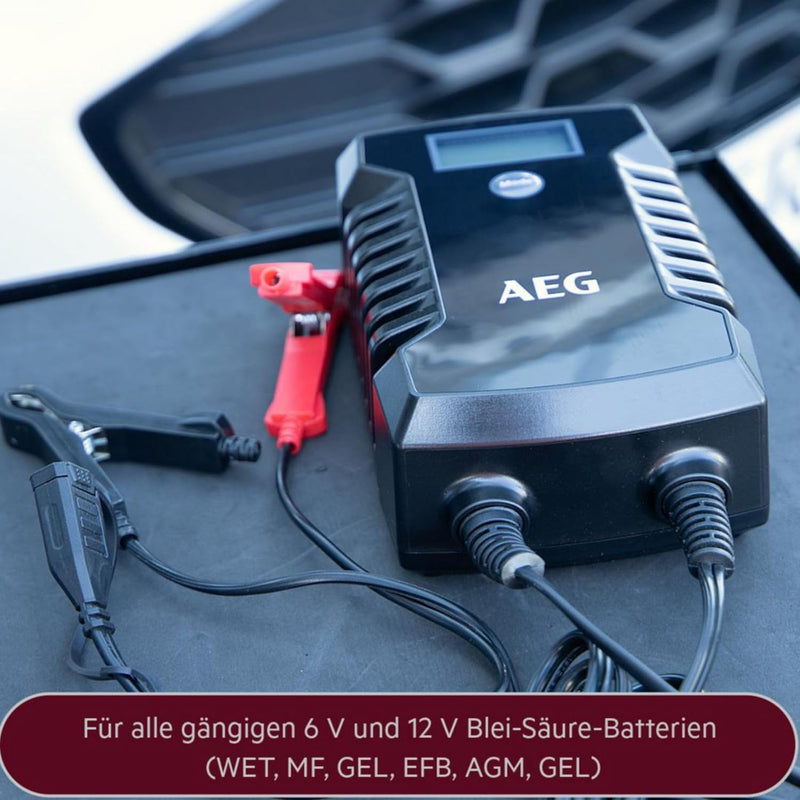 AEG Automotive 10616 Mikroprozessor-Ladegerät für Auto Batterie LD 4.0, 4 Ampere für 6/12 V, 7-HF La