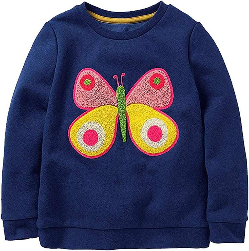 Mädchen Sweatshirt für Kinder Süss Cartoon Pullover Baumwolle Top Langarm T-Shirt Grösse 1-12 Jahre