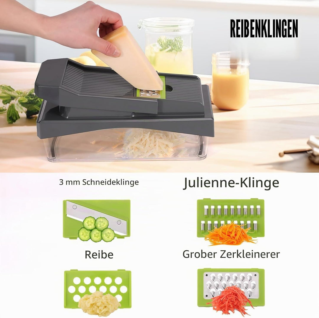 RüK Gemüseschneider, Käsehobel, Lebensmittelzerkleinerer, Gemüsezerkleinerer, Zwiebelzerkleinerer, S