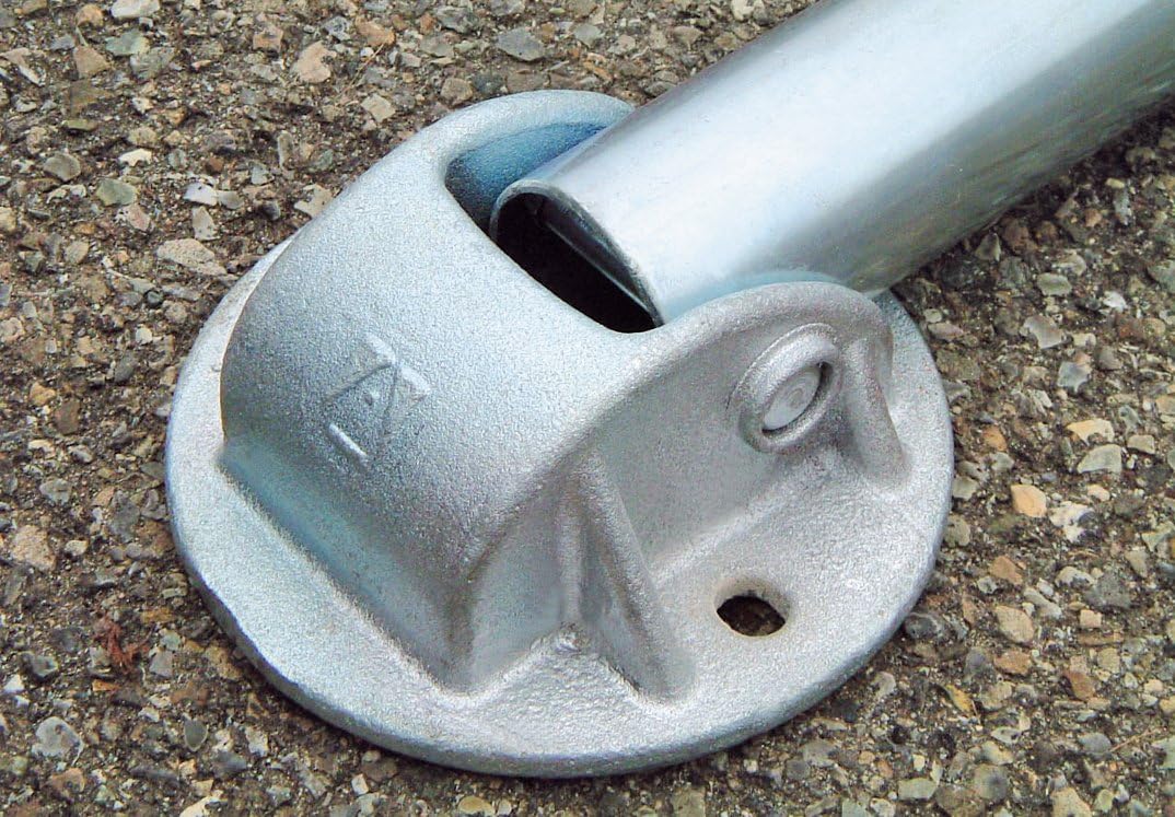 ARCO SRL 3-Fuss-Standard-Parkbügel - Parkplatzsperre, umlegbar mit Zylinderschloss, ARS480 Absperrbr