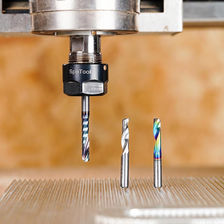 SpeTool 2 Stück Alu Fräser 6mm Schaft Einschneider Fräser VHM Fräser Schaftfräser Fräser Aluminium 2