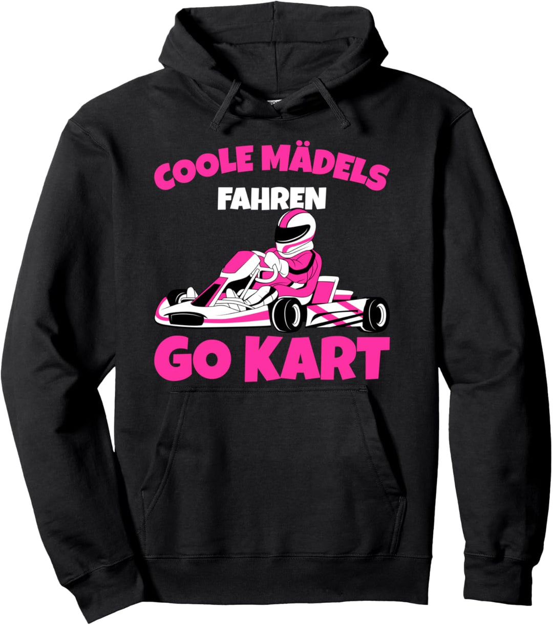 Coole Mädels fahren Go Kart Rennkart Gokart Mädchen Kinder Pullover Hoodie