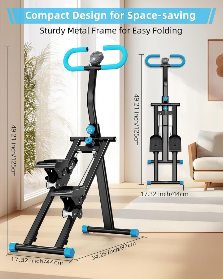Vertikale Klettermaschine,Stair Stepper für Home Gym Übung,Vertical Climber Trainingsgerät mit Griff
