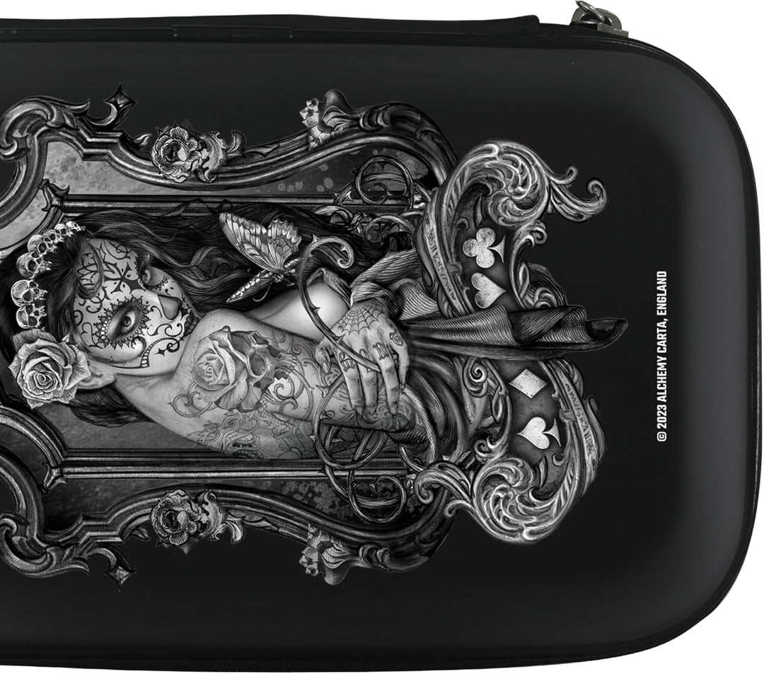 Offiziell lizenzierte Alchemy Darttasche im Gothic-Fantasy-Design, Schwarz , Handgepäck