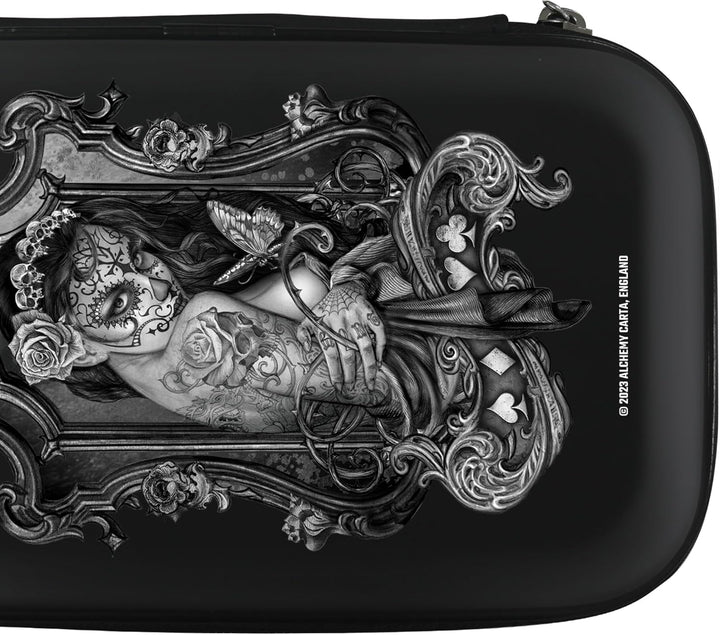 Offiziell lizenzierte Alchemy Darttasche im Gothic-Fantasy-Design, Schwarz , Handgepäck