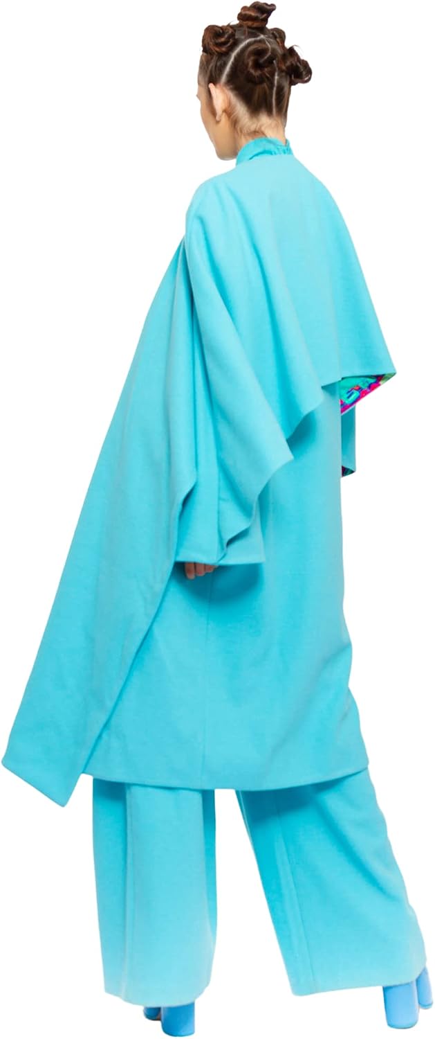 CHAOUICHE Damen Western Mantel Blau L, Blau L