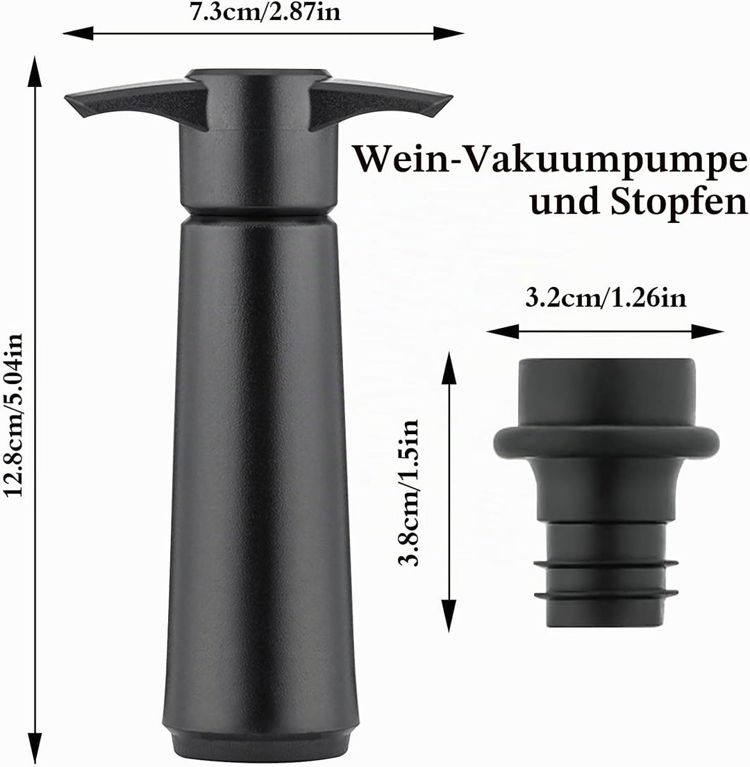 Weinverschluss Vakuum mit 24 Stopfen, Wiederverwendbarer Flaschenverschluss Wein Vakuum hält Wein Fr