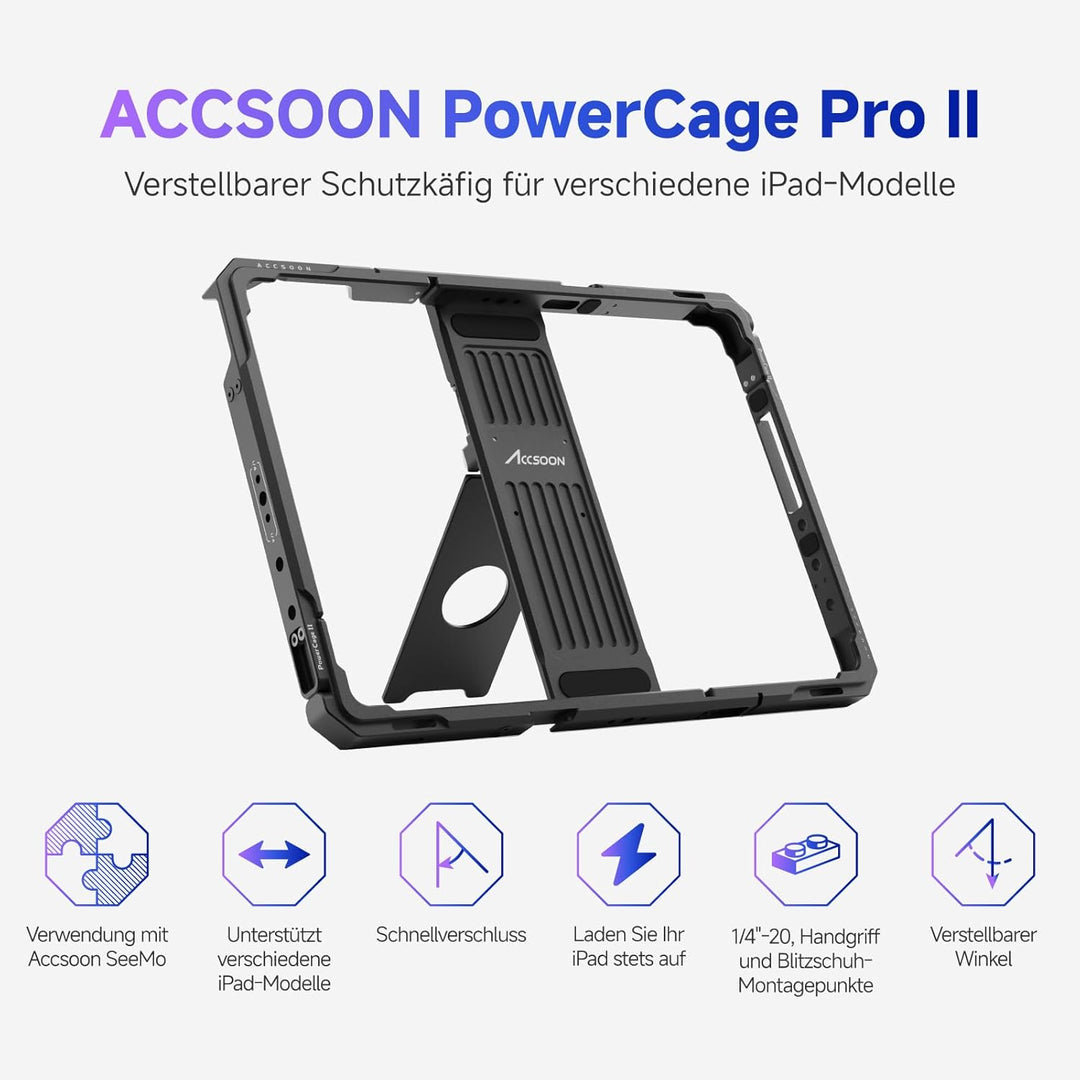 Accsoon Power Cage Pro II für iPad Pro (POWERCAGEPROII) PowerCage Pro II, PowerCage Pro II