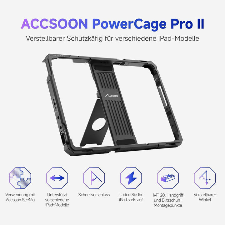 Accsoon Power Cage Pro II für iPad Pro (POWERCAGEPROII) PowerCage Pro II, PowerCage Pro II