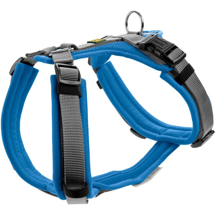 Hunter Hundegeschirr Maldon UP, Farbe: blau/grau, weich gepolstert & komfortabel, stark reflektieren