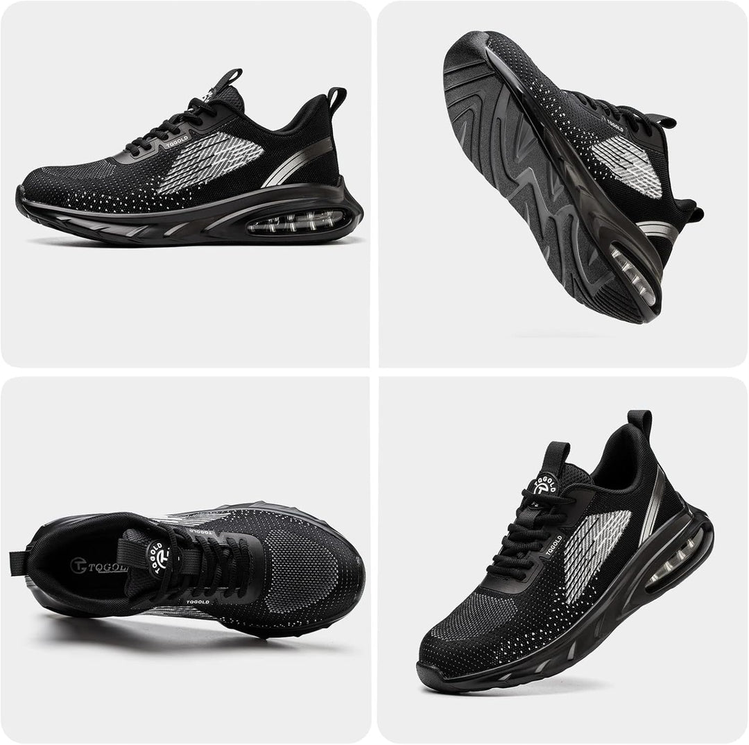 tqgold Sicherheitsschuhe Herren Damen Leicht Arbeitsschuhe Sportlich Schutzschuhe Stahlkappenschuhe