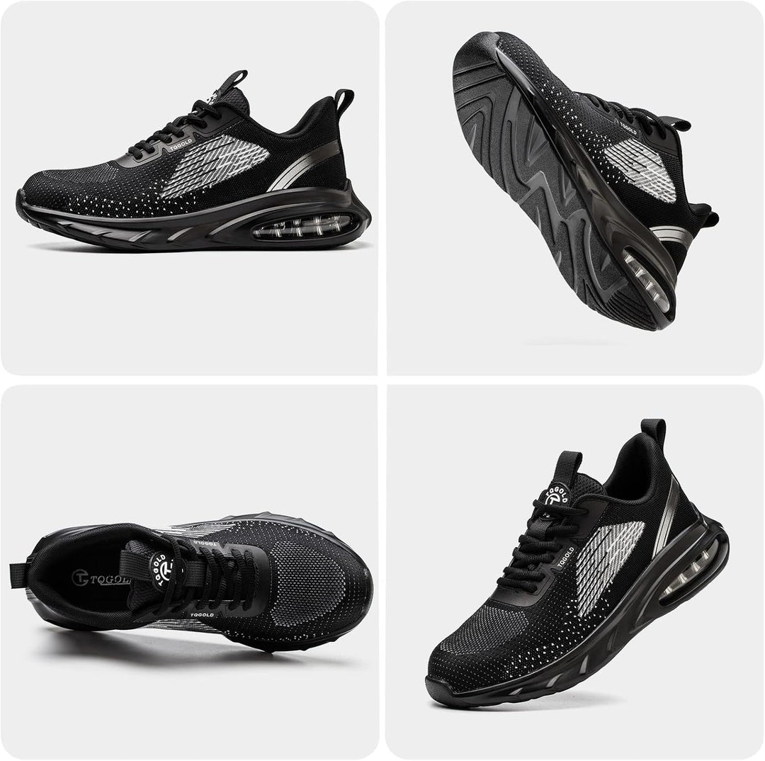 tqgold Sicherheitsschuhe Herren Damen Leicht Arbeitsschuhe | Sportlich Schutzschuhe mit Stahlkappe |