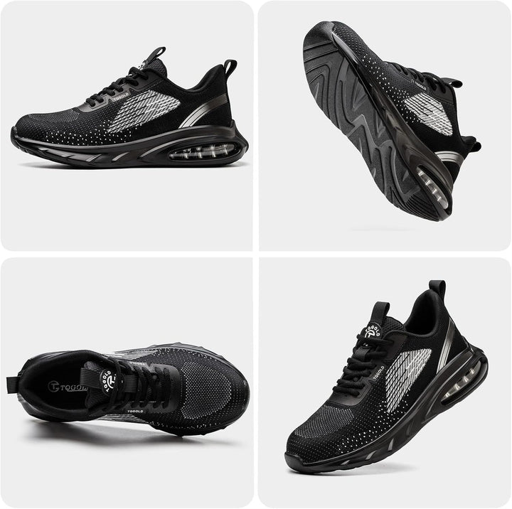 tqgold Sicherheitsschuhe Herren Damen Leicht Arbeitsschuhe | Sportlich Schutzschuhe mit Stahlkappe |