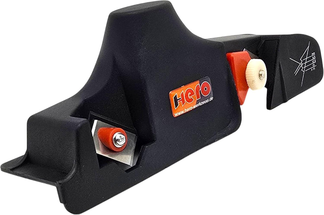 HERO Kantenhobel Rigipshobel Handhobel Fasenhobel 2 justierbare Klingen Plattenhobel Blockhobel Sims