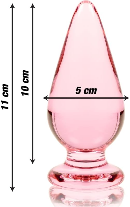 Model 4 ANAL Plug Borosilicate Glass 11 X 5 cm PINK