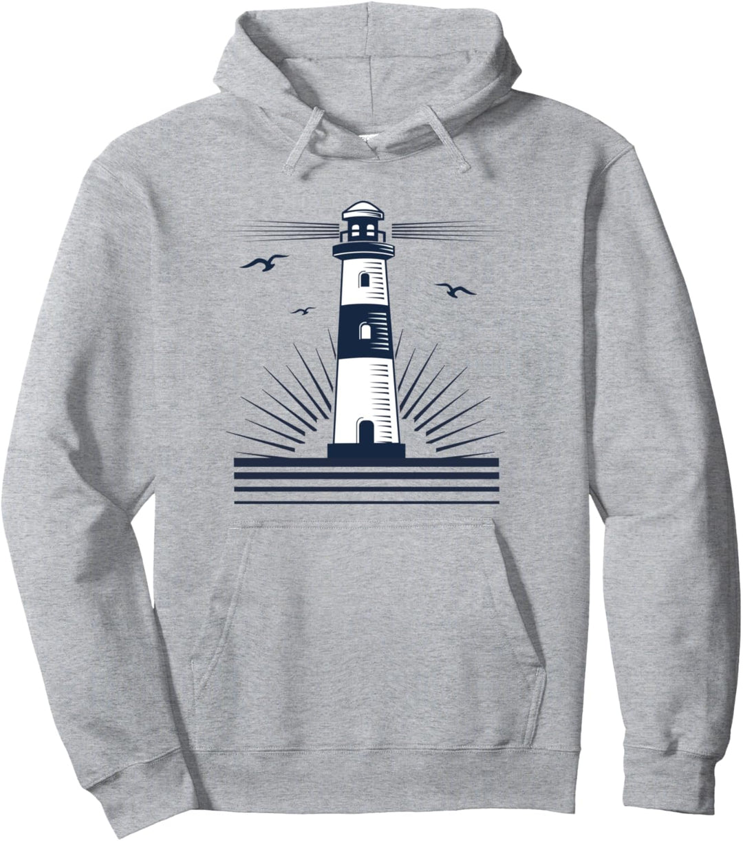 Leuchtturm Möwen Meer Ostsee Nordsee Herren Damen Pullover Hoodie