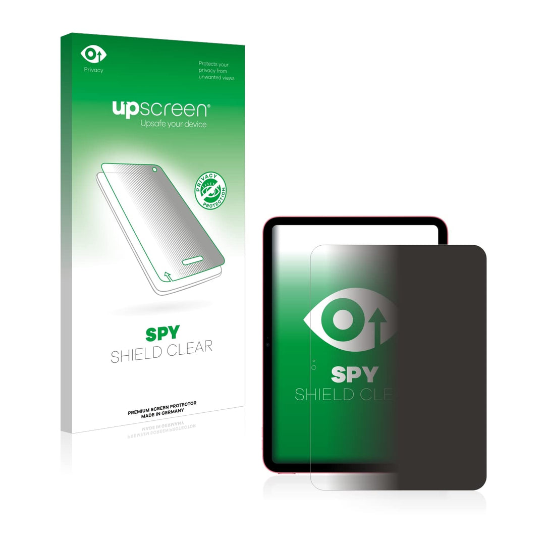 upscreen Anti-Spy Blickschutzfolie für Apple iPad 10.9" 2022 (Hochformat) Privacy Screen Displayschu