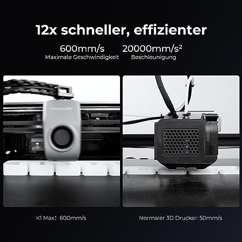 Creality 2024 Red Dot Awards K1 Max 3D Drucker, 600 mm/s Druckgeschwindigkeit,AI-Kamera, AI LiDAR, A