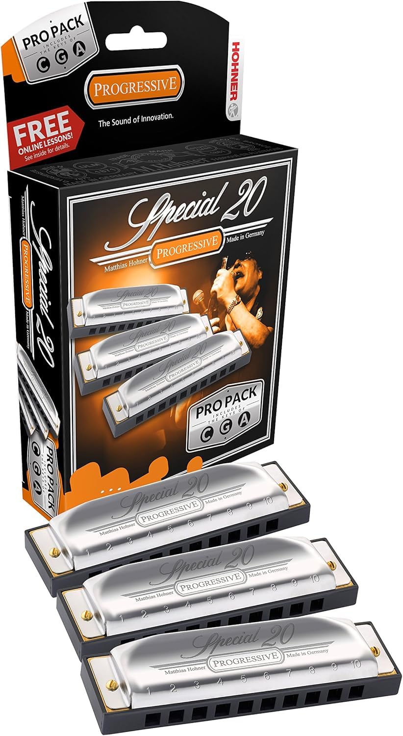 Hohner Pro Pack Spezial 20 Pack mit 3 Mundharmonika a/c/g