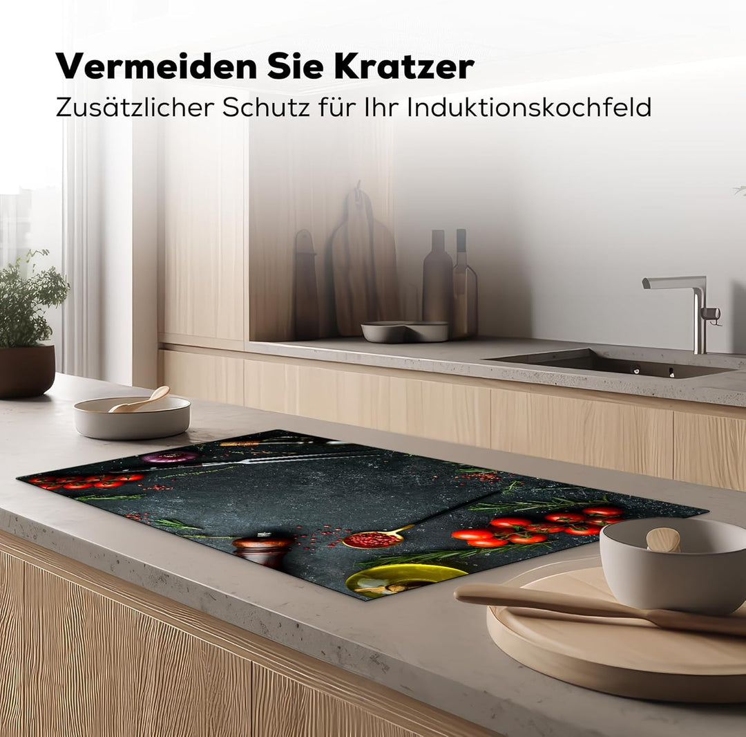 Herdabdeckplatte 90x52 cm Einteilig Herdabdeckung Abdeckplatte für Ceranfeld Abdeckung Induktionskoc