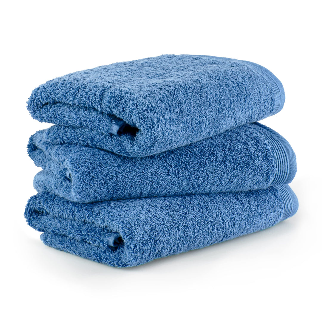 möve Superwuschel Handtuch-Set, 3 Handtücher 50 x 100 cm, Made in Germany, 100% Baumwolle, Cornflowe