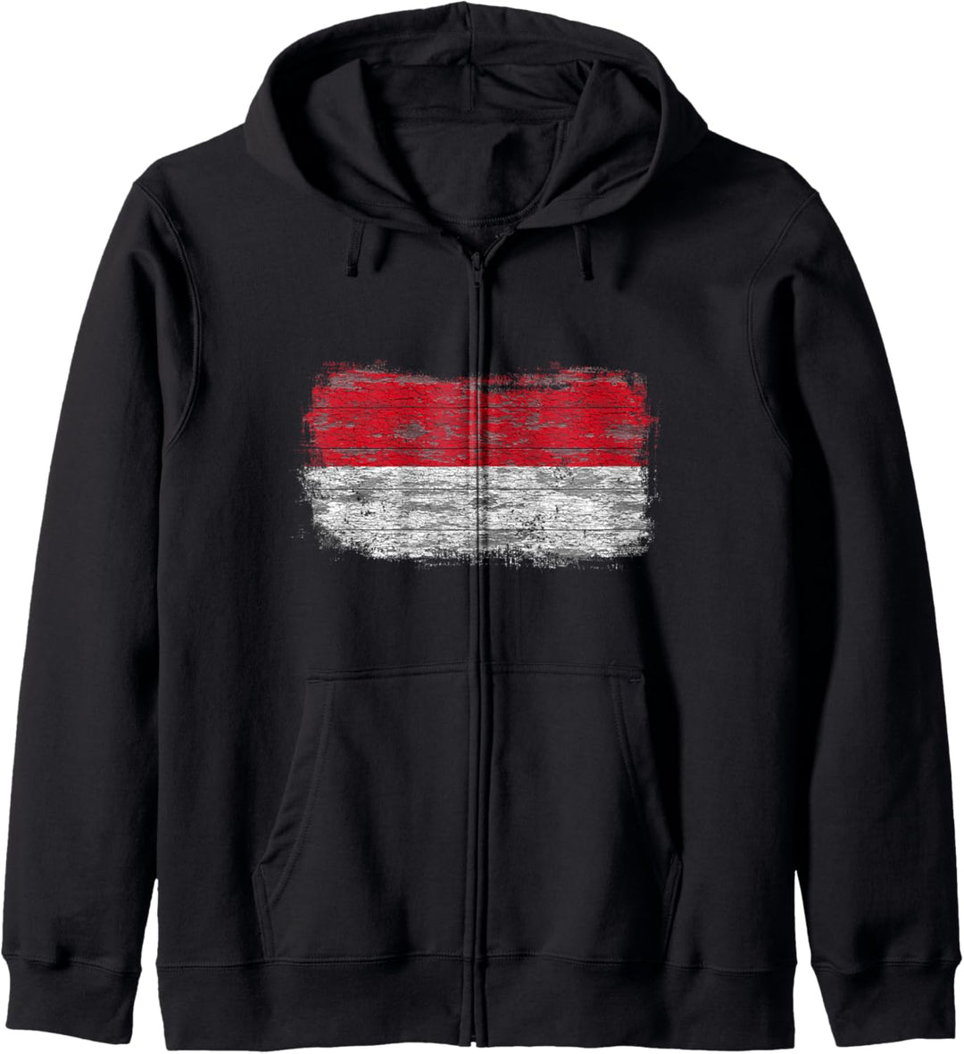 Rustikale Nationalflagge Indonesien Kapuzenjacke