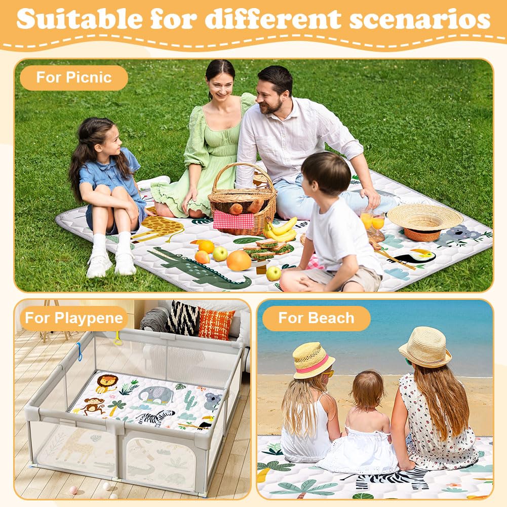 Aolso Baby Spielmatte, Baby Krabbelmatte, Faltbare Spielmatte, Krabbeldecke, Kleinkind Aktivität-Spi