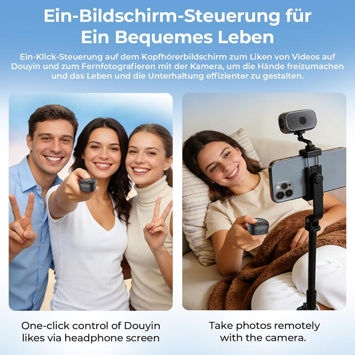 NE70 Übersetzungskopfhörer in Echtzeit 150 Sprachen mit APP, 60 Std, LCD | 9 Übersetzungsmodi, Bluet