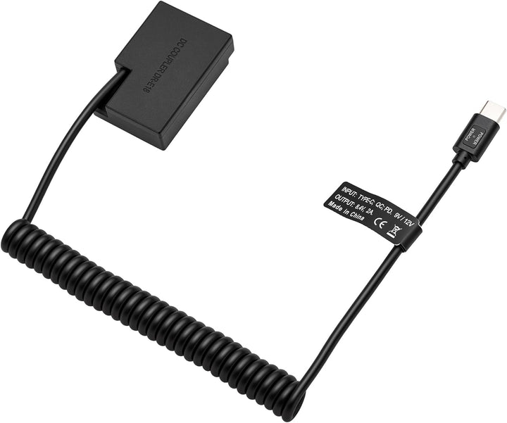 HangTon USB C auf LP-E17 Dummy Akku für Canon EOS R8 T6s T6i T7i 8000D X8i SL2 Kamera 9V/12V PD DR-E