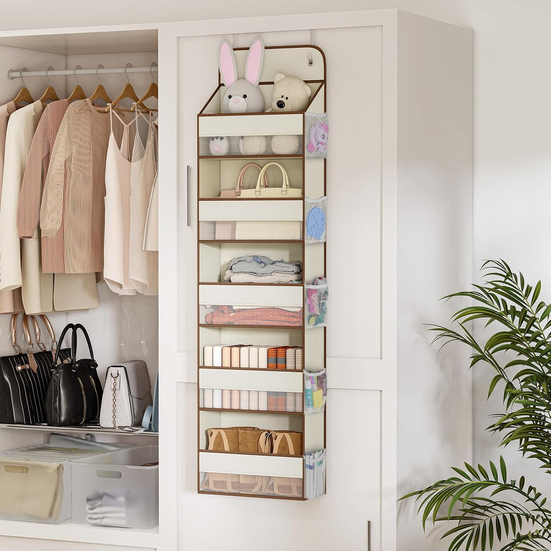 LAMU 5-Etagen Tür Organizer Hängend - Schwingungssicherer Schrank Organizer Hängend, Hintertür Aufbe
