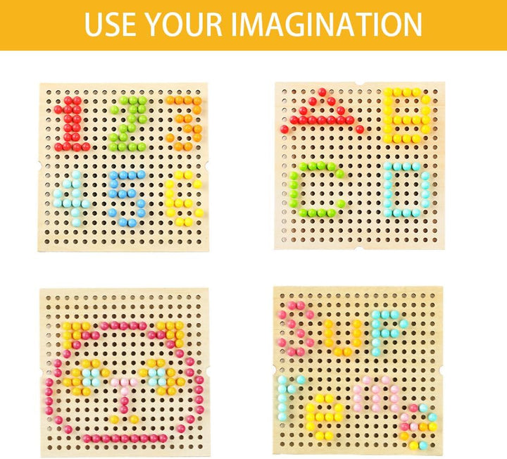 RANJIMA Mosaik Steckspiel, Mosaik Bastelset Kinder, Steckspiel ab 3 4 5 Jahre,Mosaik Steckspiel Pegb