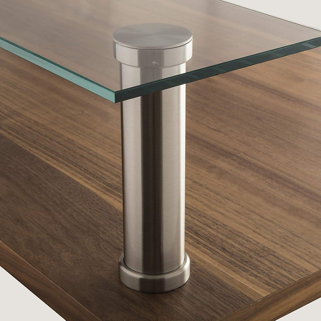 SOTECH 2 Stück Barkonsolen Florenz gerade Höhe 200 mm/Ø 50 mm Edelstahloptik Thekenfuss Bar Konsole