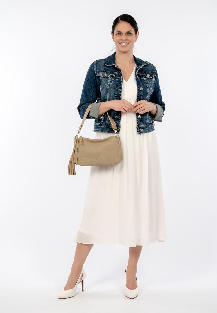 Tamaris Umhängetasche Letzia 32190 Damen Handtaschen Uni Einheitsgrösse Khaki, Einheitsgröß